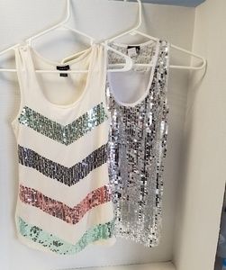 Lot of sparkle tank tops Rue 21 Deb s m xs